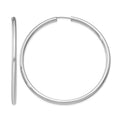 Sterling Silver Rhodium-plated 3x60mm Endless Tube Hoop Earrings