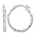 Sterling Silver Infinity Design Hoop Earrings