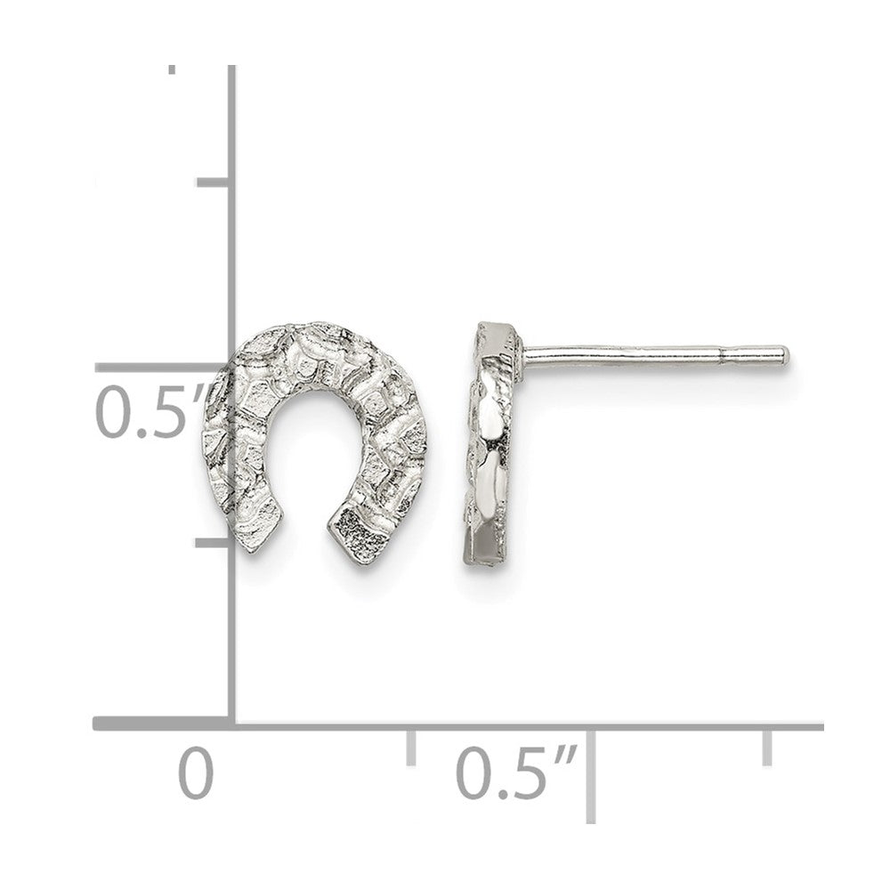Sterling Silver Horseshoe Mini Earrings