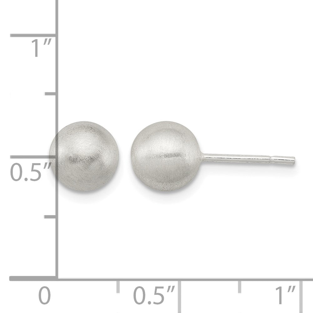 Sterling Silver Polished 7mm Laser-cut Post Earrings