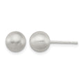 Sterling Silver Polished 7mm Laser-cut Post Earrings