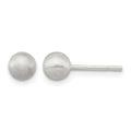Sterling Silver Polished 5mm Laser-cut Post Earrings