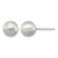 Sterling Silver Polished 8mm Laser-cut Post Earrings