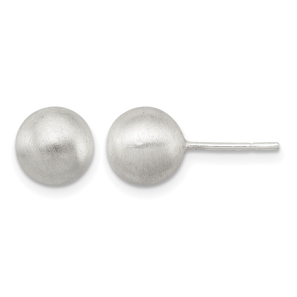 Sterling Silver Polished 8mm Laser-cut Post Earrings