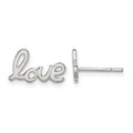 Sterling Silver Polished Love Post Earrings