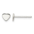 Sterling Silver Polished Heart Post Earrings