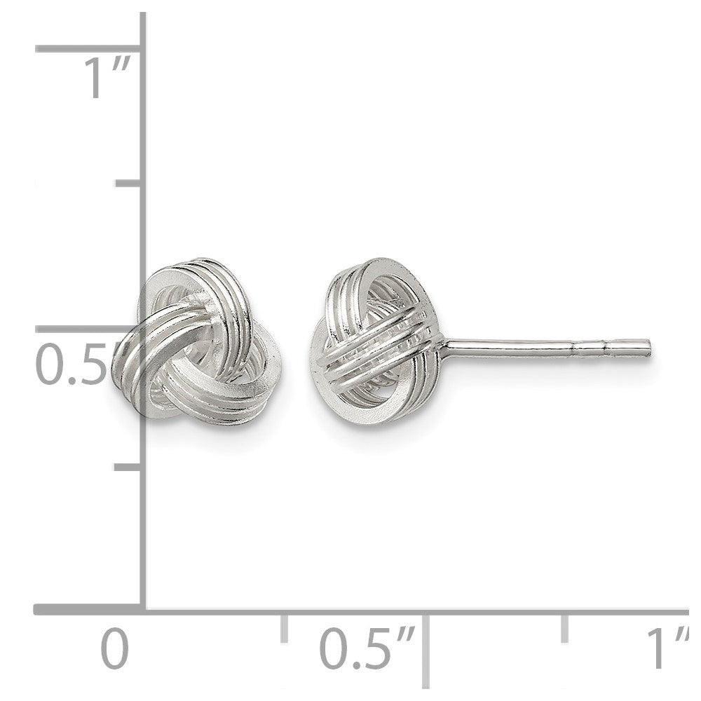 Sterling Silver Polished Fancy Love Knot Post Earrings