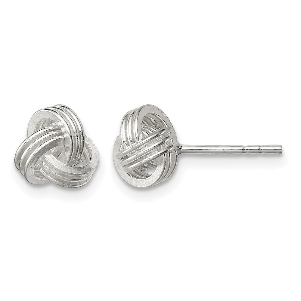Sterling Silver Polished Fancy Love Knot Post Earrings