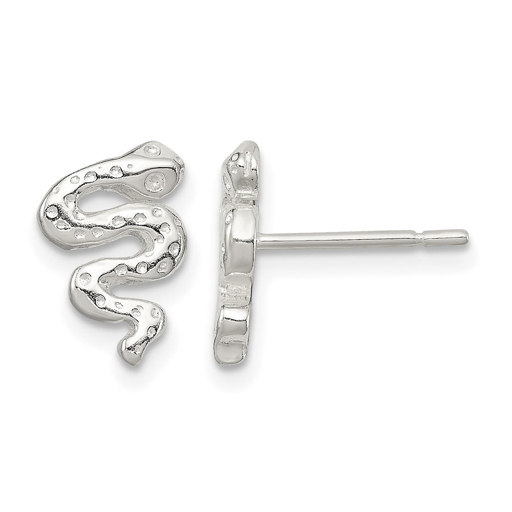 Sterling Silver Polished Snake Post Earrings
