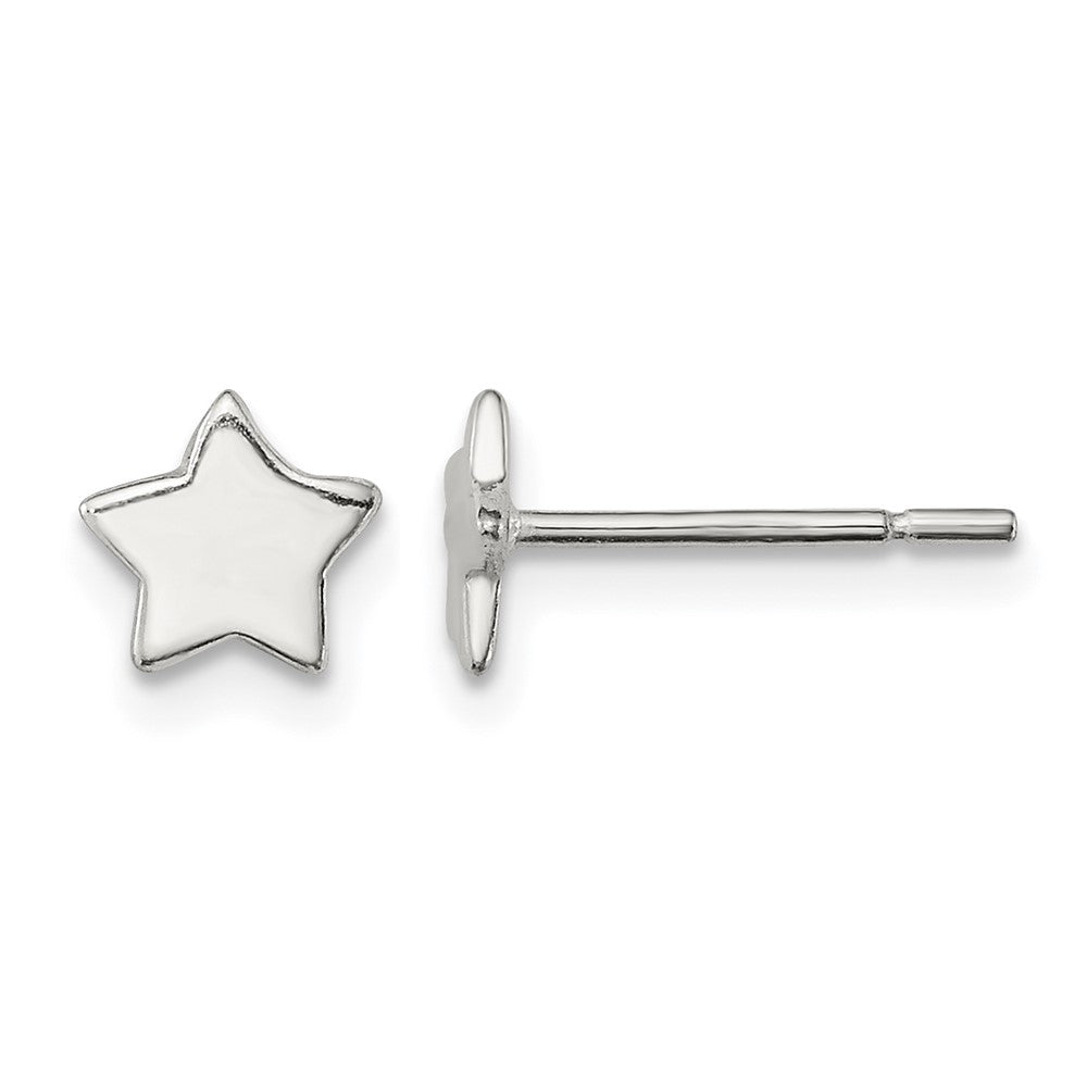 Sterling Silver Polished Star Post Earrings