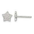 Sterling Silver CZ Star Post Earrings