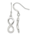 Sterling Silver Polished Infinity Symbol Dangle Earrings