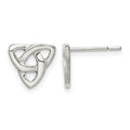 Sterling Silver Polished Celtic Knot Post Earrings