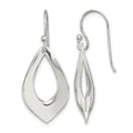 Sterling Silver Polished Teardrop Dangle Earrings