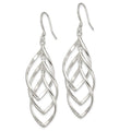 Sterling Silver Polished Twisted Dangle Earrings