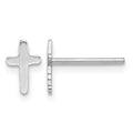 Sterling Silver Rhodium-plated Polished Latin Cross Post Earrings