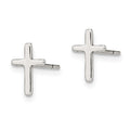 Sterling Silver Polished Latin Cross Post Earrings