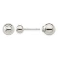 Sterling Silver Polished 6mm/10mm Ball Front Back Post Earrings