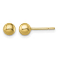 Sterling Silver Gold-Tone Polished 5mm Ball Post Earrings