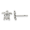Sterling Silver Antiqued Turtle Post Earrings