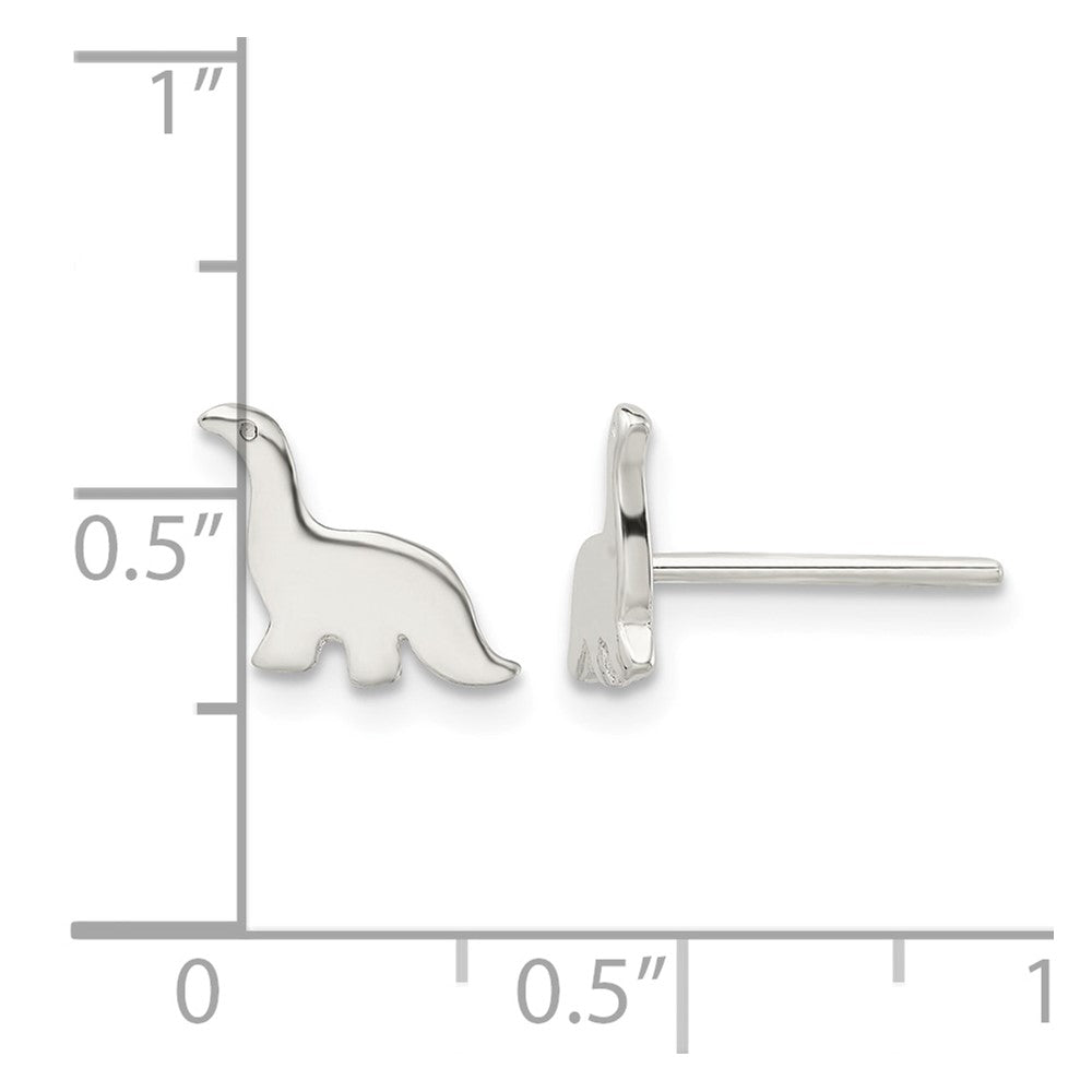 Sterling Silver Polished Dinosaur Post Earrings