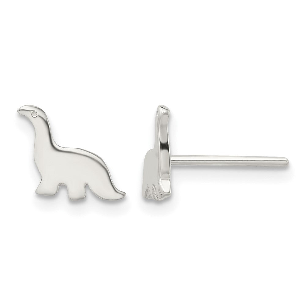 Sterling Silver Polished Dinosaur Post Earrings
