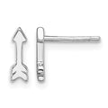 Sterling Silver Rhodium-plated Arrow Post Earrings