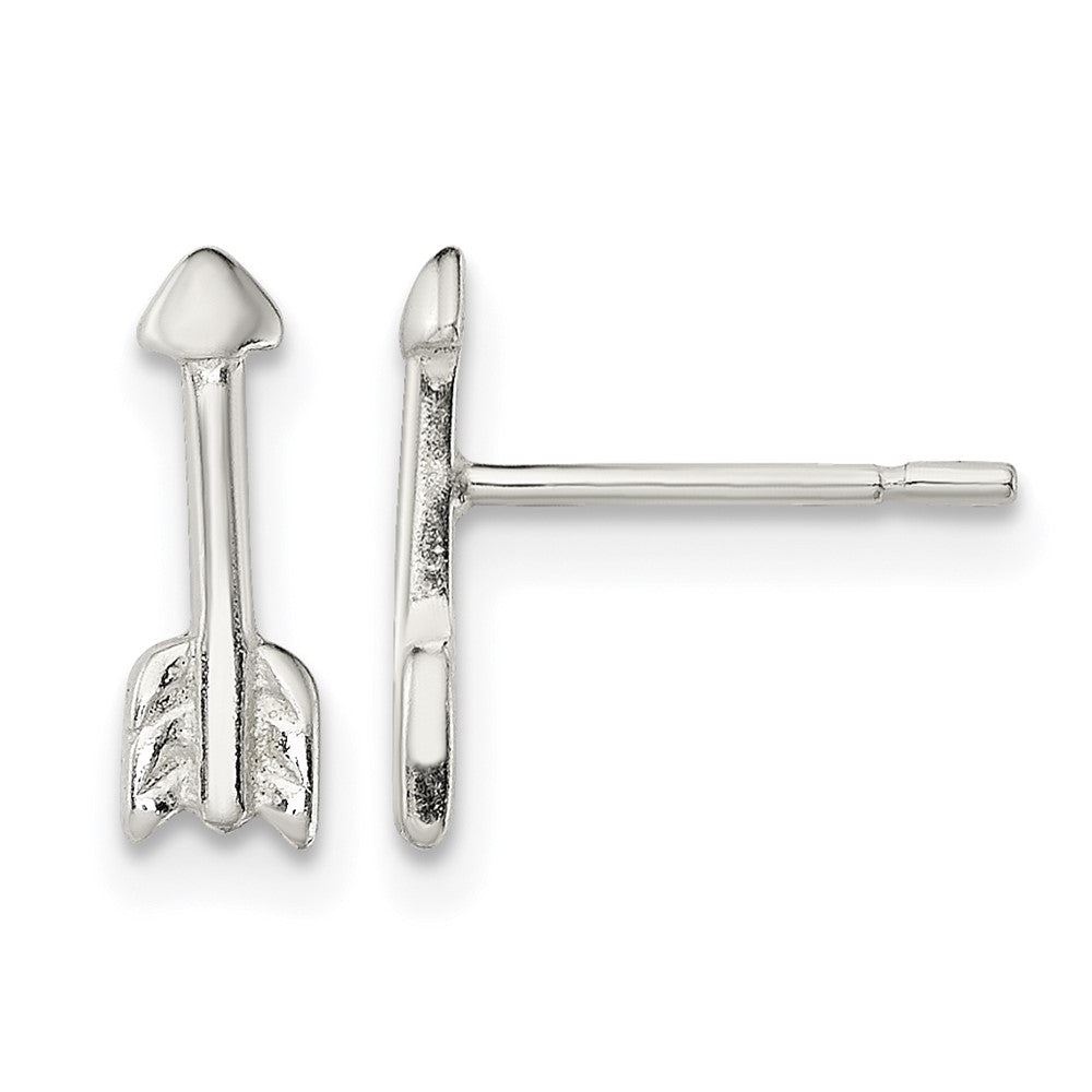 Sterling Silver Polished Arrow Post Earrings