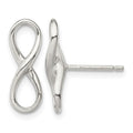 Sterling Silver Rhodium-plated Polished Infinity Knot Post Earrings