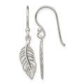 Sterling Silver Leaf Dangle Earrings