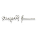 Sterling Silver Polished Dragonfly Post Earrings