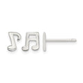 Sterling Silver Polished Left and Right Music Notes Post Earrings