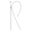Sterling Silver Rhodium-plated Polished Textured Threader Earrings