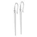 Sterling Silver Rhodium-plated Polished Spike Dangle Earrings