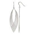 Sterling Silver Polished Fancy Dangle Shepherd Hook Earrings