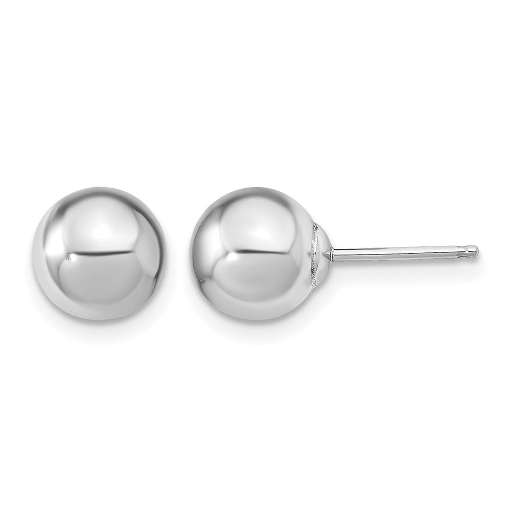 Sterling Silver Rh-pl 8-9mm Purple/Wht Imitat Shell Pearl Post 3 Earring Se