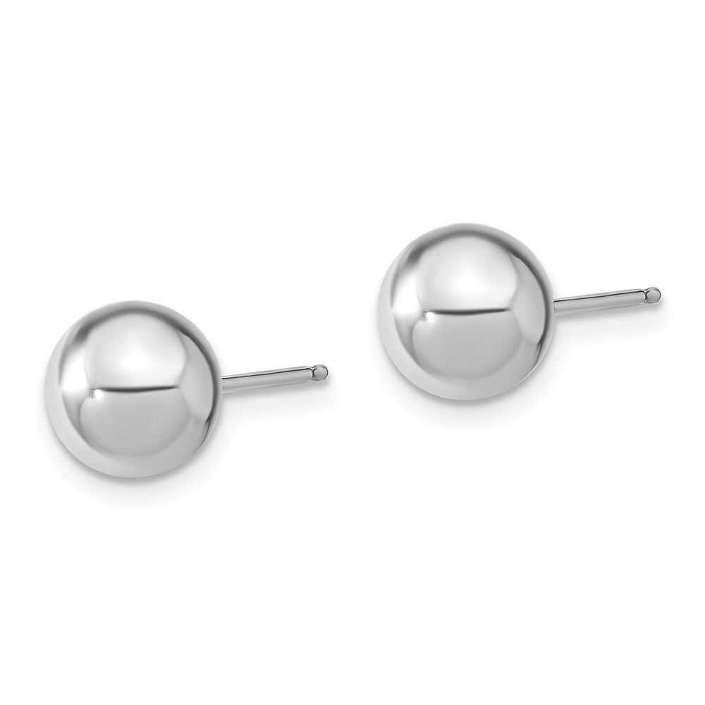 Sterling Silver Rh-pl 8-9mm Purple/Wht Imitat Shell Pearl Post 3 Earring Se