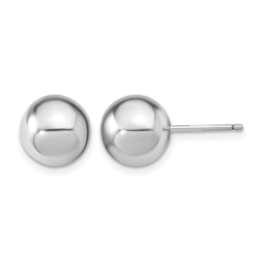 Sterling Silver RH-pl 10-11mm Wht/Grey Imitation Shell Pearl 3 Earring Set