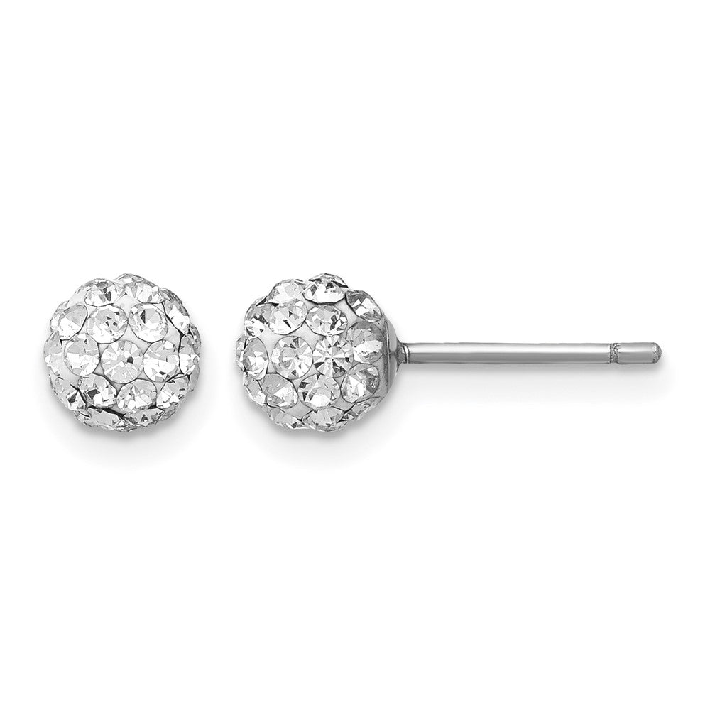 Sterling Silver RH 3 pair MOP & Crystal Front Dangle Back Earring Set