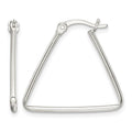 Sterling Silver Polished Triangle Hoop Earrings