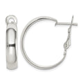 Sterling Silver Polished 6mm Omega Back Hoop Earrings