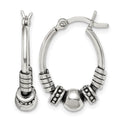 Sterling Silver Antiqued Hoop Earrings