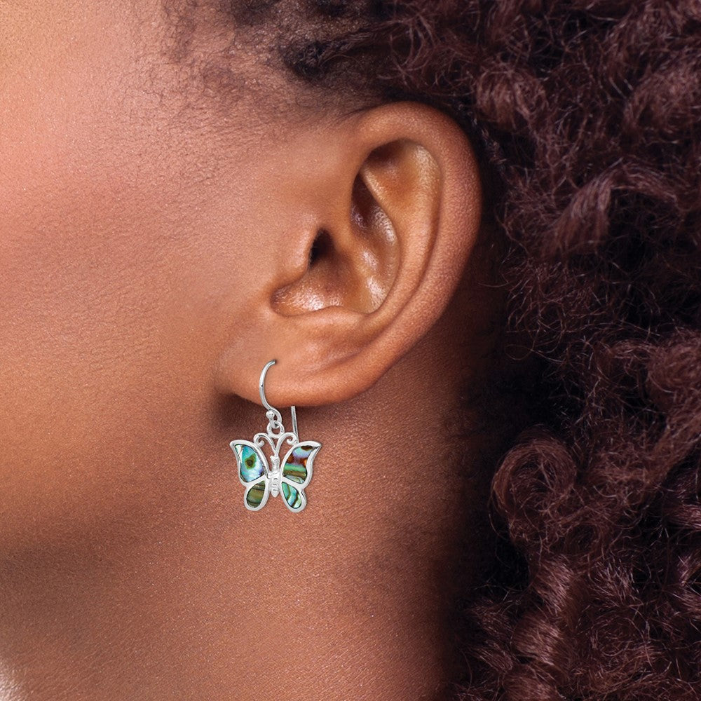 Sterling Silver RH-plated Polished 3mm Created Opal Round Stud Earrings