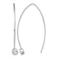 Sterling Silver CZ Threader Earrings