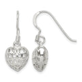 Sterling Silver Heart Dangle Earrings