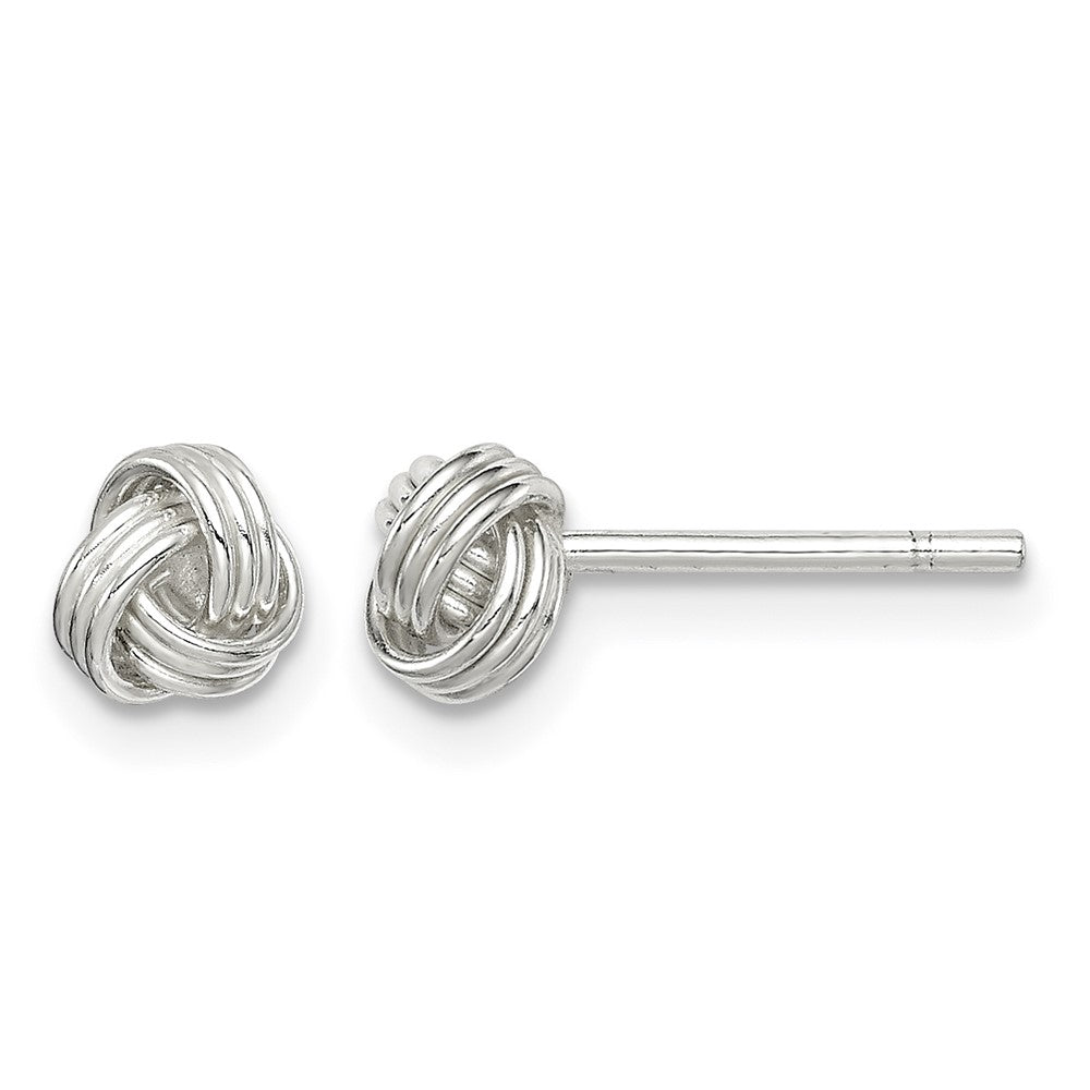 Sterling Silver Love Knot Post Earrings