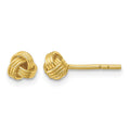 Sterling Silver Gold-tone Polished Love Knot Post Earrings