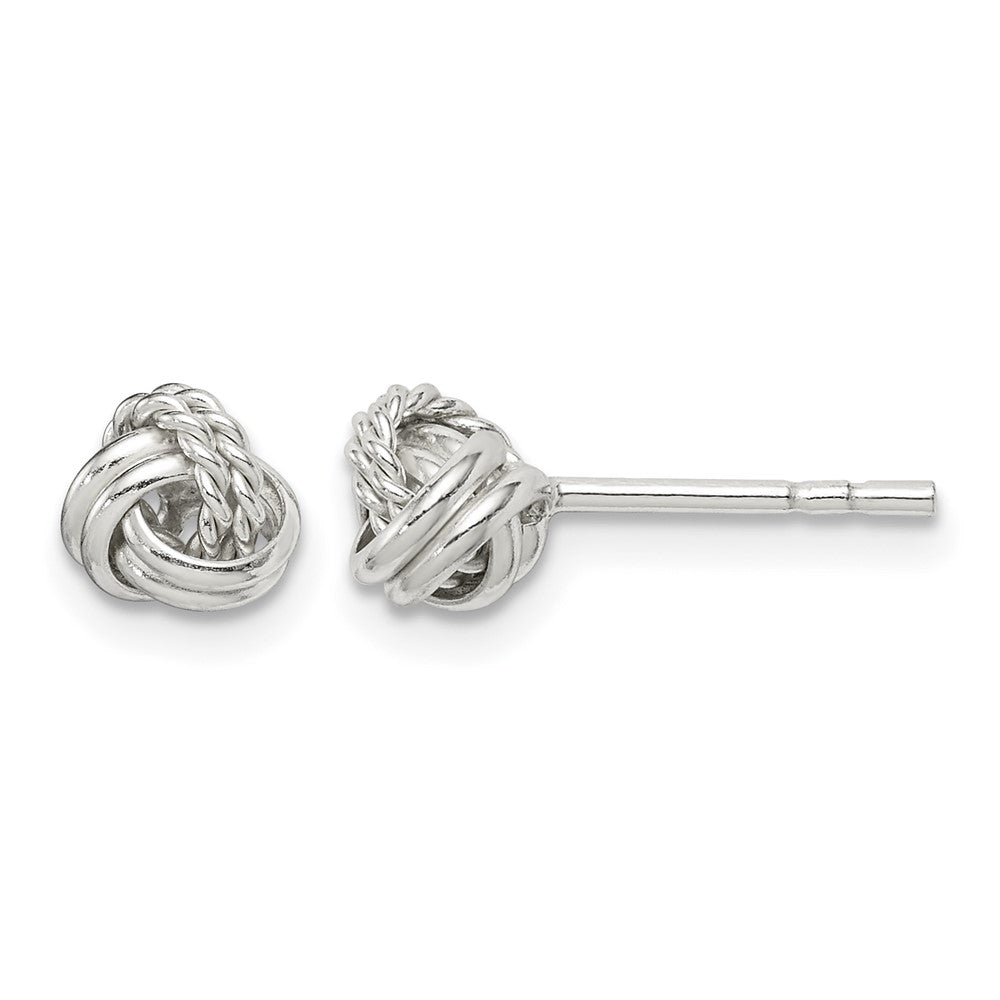 Sterling Silver Love Knot Post Earrings