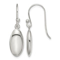 Sterling Silver Oval Bead Dangle Earrings
