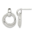 Sterling Silver Twisted Post Dangle Earrings